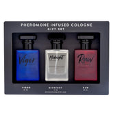 RawChemistry pheromone infused cologne bottle for men, premium scent focus for confident evenings.