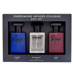 RawChemistry pheromone infused cologne bottle for men, premium scent focus for confident evenings.