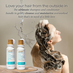 RAW SUGAR Moisture Smoothie conditioner bottle - locks in moisture for silky, manageable hair.