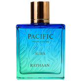 Rayhaan Pacific Aura front bottle showcases premium coastal scent for daily wear