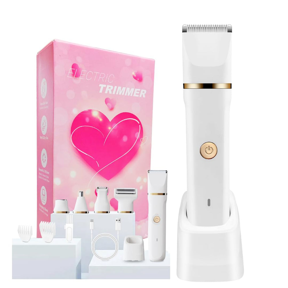 RaysDanc 5-in-1 bikini trimmer attachments for versatile face, body, and bikini grooming