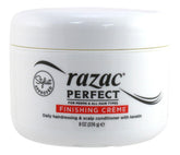 Razac Perfect for Perms Finishing Creme bottle front with daily conditioning benefit