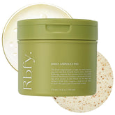 Rbfy Daily Ampoule Pad face closeup shows soothing hydration for sensitive skin.