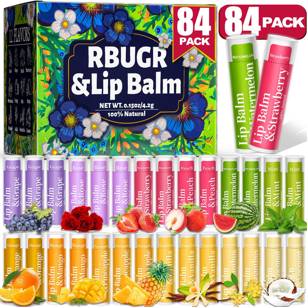 RBUGR lip balm rose flavor pack provides daily hydration for lips.