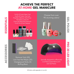 RC Red Carpet Manicure Fortify & Protect base coat beneath gel polish for strong adhesion.