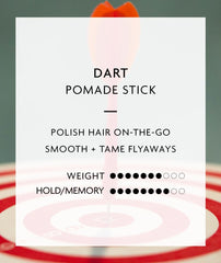 R+Co Dart Hair Wax Stick on damp hair for texture