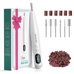 Rcoeuph cordless nail drill kit with LED display for precise speed control during mani-pedi sessions
