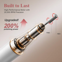 Rcoeuph nail drill kit USB-C charge supports fast power on the go