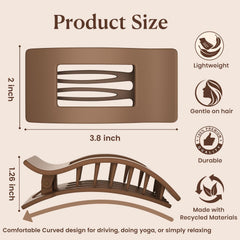 RDUQM flat hair clips side view demonstrates lightweight comfort for all-day wear