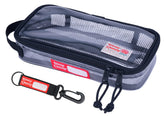 RE ROUGH ENOUGH clear travel toiletry bag small demonstrates TSA-friendly visibility for quick security checks.