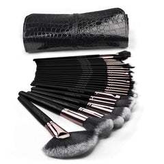 Real Perfection makeup brush set case keeps brushes organized for travel-ready routines