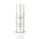 Real Purity Roll-On deodorant bottle showing quick-dry, skin-friendly protection.