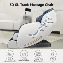 Real Relax Favor 06 Blue SL-Track close-up shows head-to-leg massage coverage
