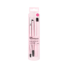 Real Techniques Brow Styling Set 606 angled brow brush with spoolie for shaping.