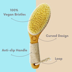 Reccsy dry brush in bathroom with non-slip grip for safe use.