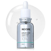 RE:CIPE Azelaic Acid 10% ampoule packaging for gentle skincare routine