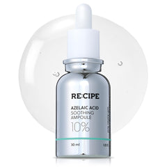 RE:CIPE Azelaic Acid 10% ampoule packaging for gentle skincare routine
