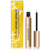 Recuren Plus eyelash serum bottle in champagne gold promotes fuller-looking lashes.