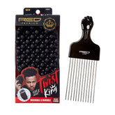 Red by Kiss Bow Wow X Twist King brush large head for smooth detangling.