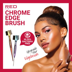 Red by Kiss Chrome Edge Brush mini comb helps define bangs and hairlines.