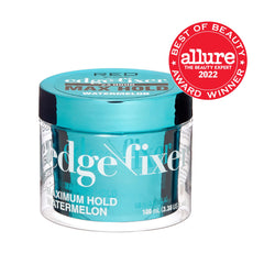 Red by Kiss Edge Fixer applying on edges demonstrates precise edge control for braids