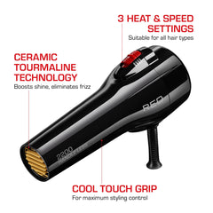 Red by Kiss comb attachment demonstrates detangling and straightening in one pass.