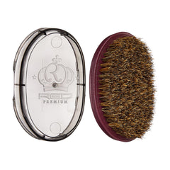 Red by Kiss Pocket Wave Bow Wow brush front view shows easy grip for styling