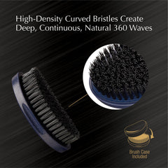 Red by Kiss Premium Pocket Wave Brush Hard bristles closeup shows dense bristles for defined waves
