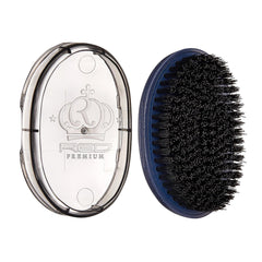 Red by Kiss Premium Pocket Wave Brush Hard front view highlights compact grip for daily wave training