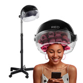 Red by Kiss RED 3000 stand dryer front view showcases precise timer for controlled sessions.