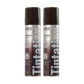 Red by Kiss Tintation dark brown swatch shows natural root coverage.