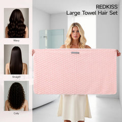 REDKISS microfiber hair towel soft texture gently cares for delicate strands