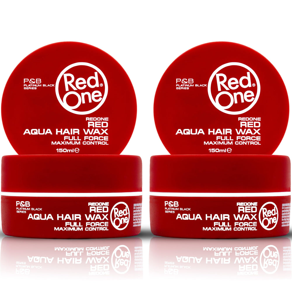 Redone Hair Wax Red strong hold bottle for all-day sleek styles.
