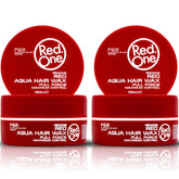 Redone Hair Wax Red strong hold bottle for all-day sleek styles.