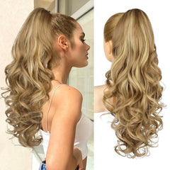 REECHO pony tail 24inch clip-in front view adds instant volume