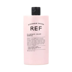 REF Illuminate Colour Shampoo bottle highlights color protection and radiant shine for color-treated hair.