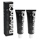 RefectoCil No.1 Pure Black cream dye tube delivering intense color for dark hair