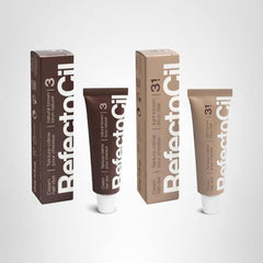 RefectoCil stylist mixing scene highlights customizable color options for personalized tones