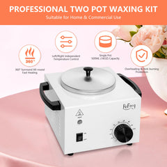 ReFzeg protective collars included to prevent seepage during waxing