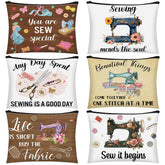 Reginary sewing makeup bags pack front view showcases vibrant prints for gift-ready organization.