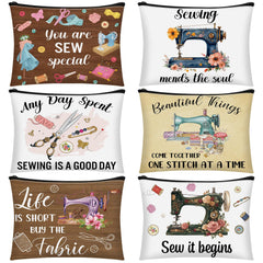 Reginary sewing makeup bags pack front view showcases vibrant prints for gift-ready organization.