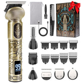 REHOYO beard trimmer kit full grooming set for versatile home grooming.