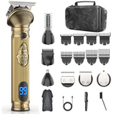 REHOYO beard trimmer with travel case for on-the-go grooming efficiency