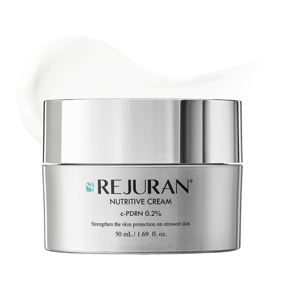 REJURAN Nutritive Cream bottle delivering deep hydration and daily nourishment.