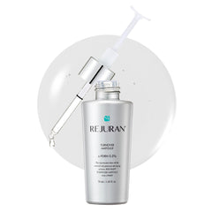 REJURAN Turnover Ampoule bottle close-up highlighting hydration and renewal potential