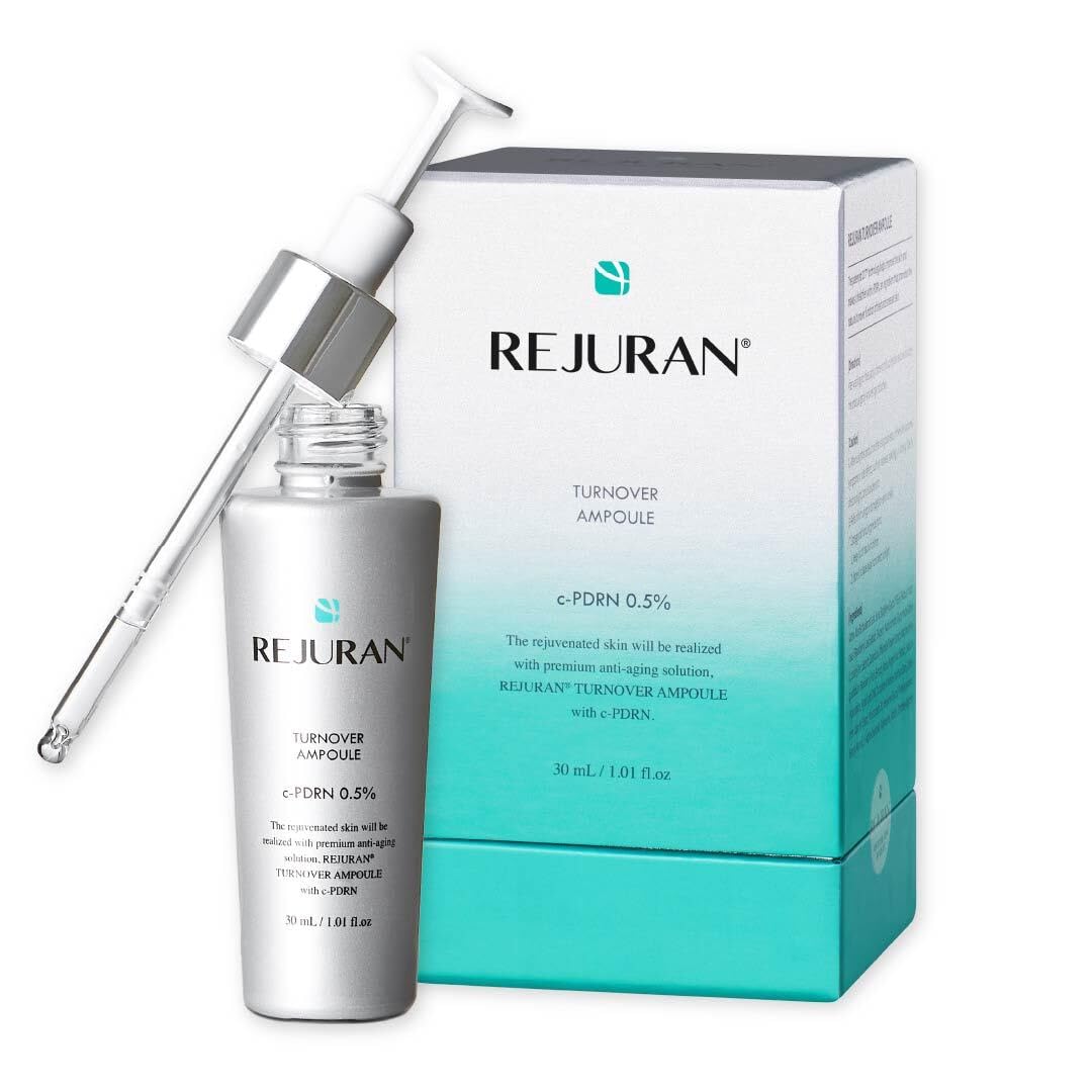 REJURAN Turnover Ampoule bottle close-up highlighting deep hydration potential