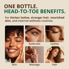 RejuveNaturals castor oil eyelash application for nourishing lash care