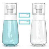 RELANOR Pack 2 small spray bottles cap close-up, leak-proof travel seal.