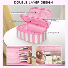 Relavel separate-compartment design with mesh pockets for easy access.