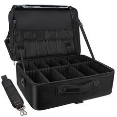 Relavel extra large makeup case top view ideal for organized cosmetics on the go.